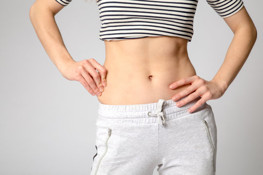Slim waist woman's body. Healthy lifestyles concept.