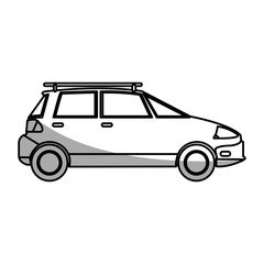 White car icon. Automobile transportation and vehicle theme. Isolated design. Vector illustration