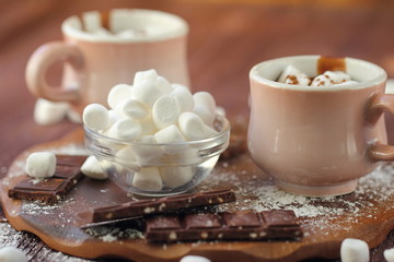 Hot chocolate with marshmallows