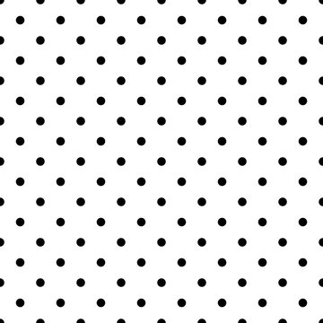 Small polka dot black seamless pattern vector