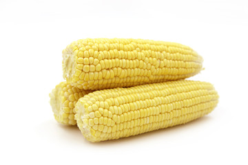 Corn on white background