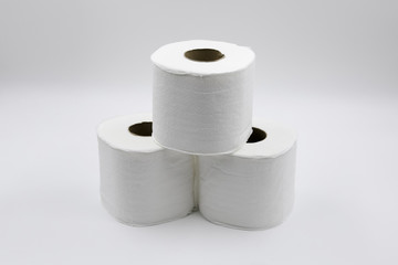 Tissue roll on white background