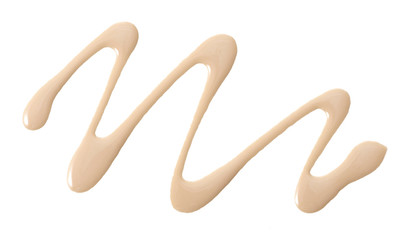 Beige color nail vanish in abstract shape