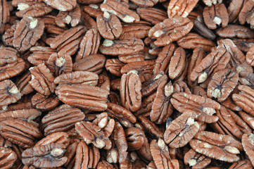 fresh pecan halves background