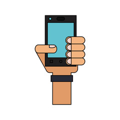 Smartphone icon. Device gadget technology theme. Isolated design. Vector illustration