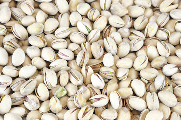 fresh roasted pistachio as food background
