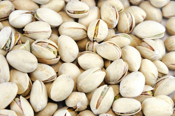 fresh roasted pistachio as food background
