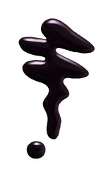 Dark purple color nail polish with glitter on background