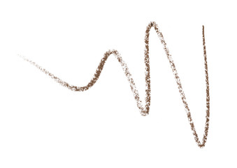 Brown color Cosmetic pencil strokes