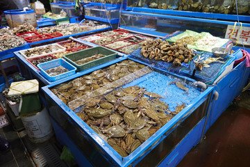 Fish market in South Korea