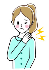 肩こり　女性