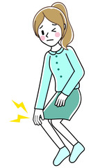 膝の痛み　女性