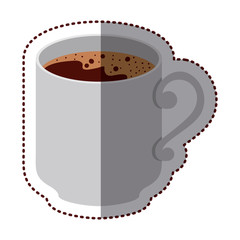 Coffee mug icon. Coffee time drink breakfast and beverage theme. Isolated design. Vector illustration