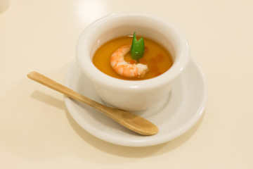 Chawanmushi is Japanese Food. It is an egg custard.