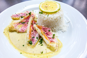 Fine dining cuisine - french dish on the table