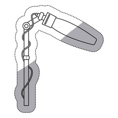 Microphone device icon. Broadcasting journalism news technology media and studio theme. Isolated design. Vector illustration