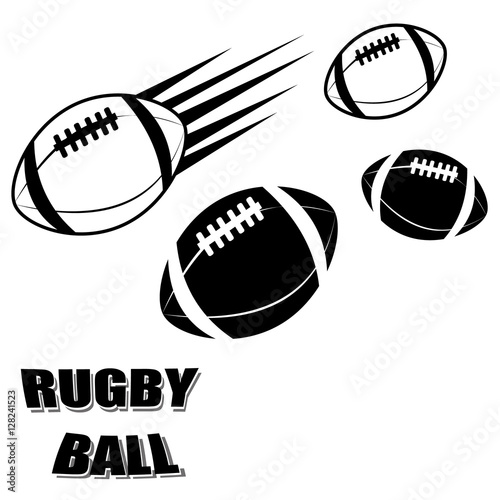 "Vector black Football icon on white background." Stock image and