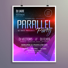 amazing modern music party flyer brochure template