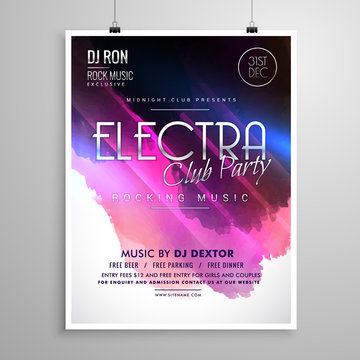 club party event layout flyer brochure template