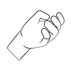 Human hand icon. Finger gesture palm and communication theme. Isolated design. Vector illustration