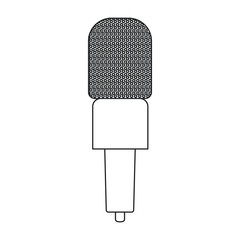 Microphone device icon. Broadcasting journalism news technology media and studio theme. Isolated design. Vector illustration