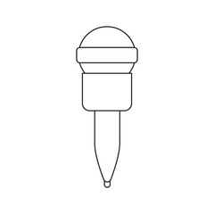 Microphone device icon. Broadcasting journalism news technology media and studio theme. Isolated design. Vector illustration