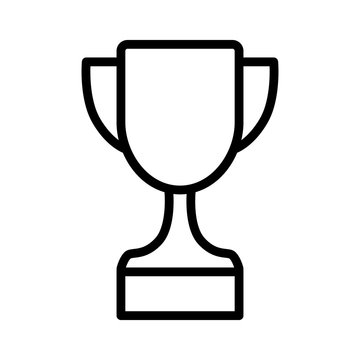 Winning Trophy Or Championship Trophy Line Art Icon For Apps And Websites