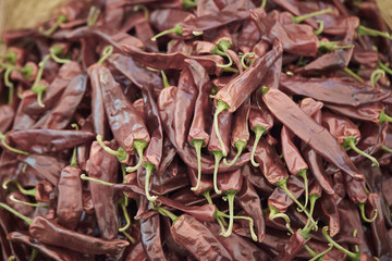 Dried red chili peppers 