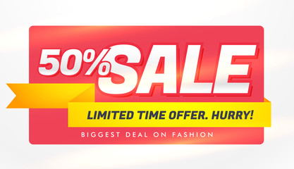 sale banner template with offer and discount details