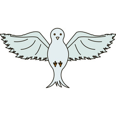 Dove icon. Bird animal peace freedom and nature theme. Isolated design. Vector illustration
