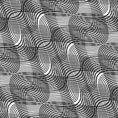 Design seamless monochrome waving pattern