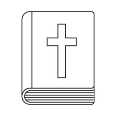 Bible icon. Religion god pray faith and believe theme. Isolated design. Vector illustration