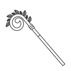 Pope stick icon. Religion god pray faith and believe theme. Isolated design. Vector illustration