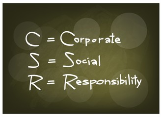 Corporate Social Responsibility Concepts on A Green Chalkboard