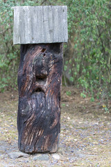 Old rustick retro beehive in village garden