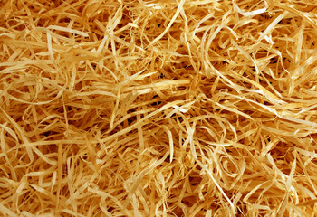 Orange wood shavings texture.