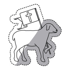 Sheep icon. Religion god pray faith and believe theme. Isolated design. Vector illustration