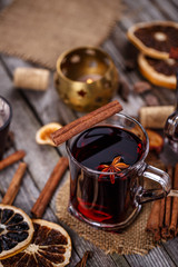 Hot wine with spices
