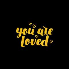 Lettering  illustration. Motivational quote. Sweet cute inspiration typography. Calligraphy postcard poster graphic design element. Hand written golden sign.