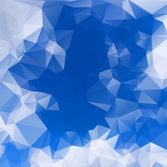 Blue and White Polygonal Mosaic