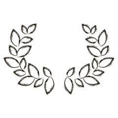 Leaves wreath icon. Plant floral garden decoration and ornament theme. Isolated design. Vector illustration