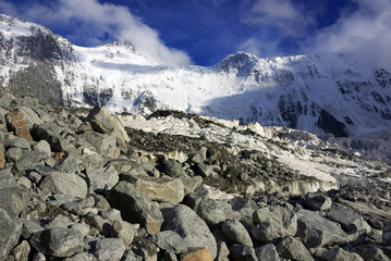 Fototapeta na wymiar Belukha Peak (4506m) in Altai Mountains, Russian Federation