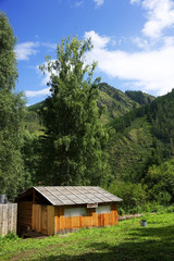 Tyungur village in Altai Republic, Russian Federation