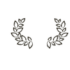 Leaves wreath icon. Plant floral garden decoration and ornament theme. Isolated design. Vector illustration