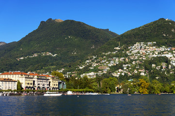 Fototapeta na wymiar Cityscape of Lugano, Canton of Ticino, Switzerland