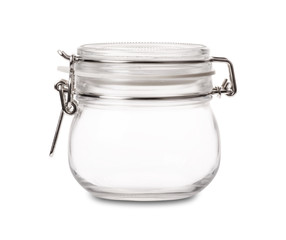 Empty glass jar