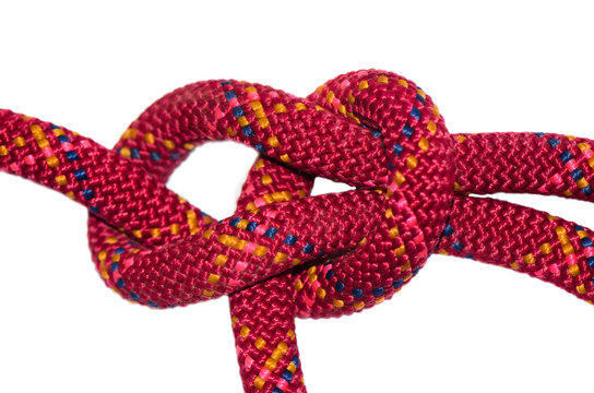 Bowline Knot Red Rope.