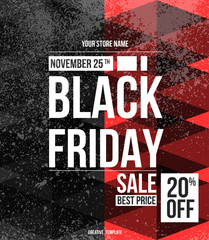 Black friday sale design template. conceptual layout for web and print.