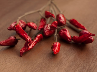 Dry red hot peppers