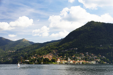 Scenic view of Como Lake, Italy, Europe